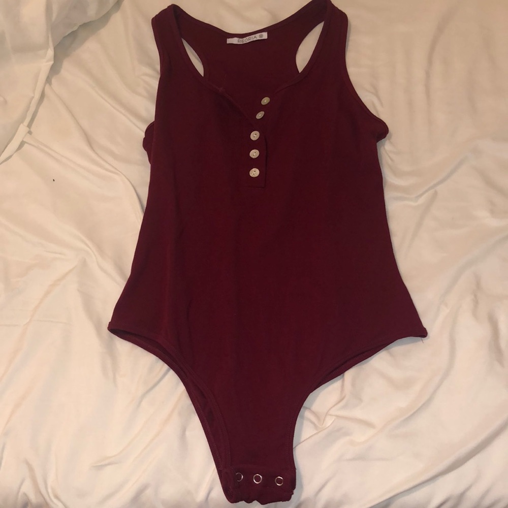 Maroon bodysuit